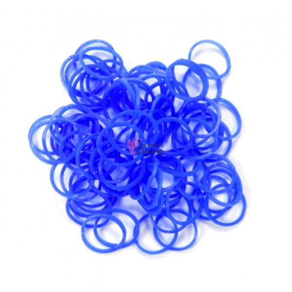 Elastice pentru codite de par, set 70 bucati RT Albastru inchis